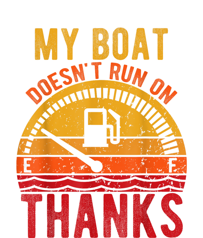 My Boat Doesnt Run On Thanks Striped Beanie with Solid Band