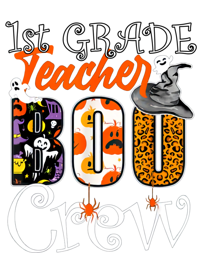 1St Grade Teacher Boo Crew Halloween First Grade Teacher Gift Tie Dye Hoodie