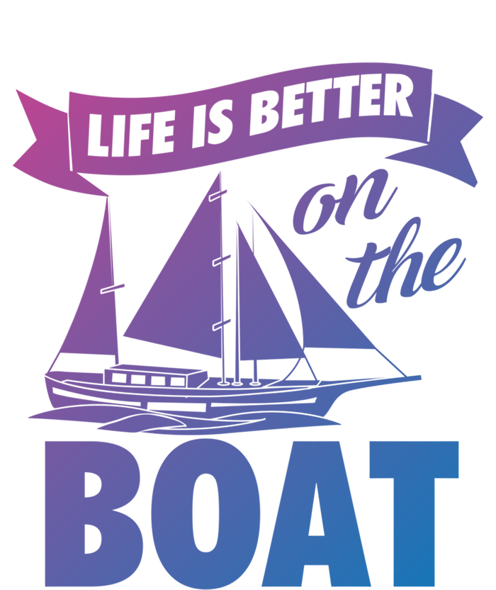 Life Is Better On The Boat Funny Lake Great Gift Sustainable Beanie