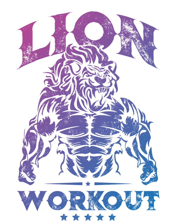 Lion Workout Beast Muscles Motivation Fitness Gym Quote Gift Full Zip Hoodie