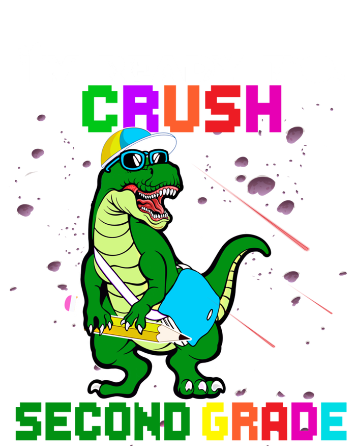 Back To School Dinosaur Im Ready To Crush Second Grade Great Gift Canvas