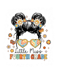 Bleached Messy Bun Cute Little Miss Fourth Grade Groovy Great Gift T-Shirt