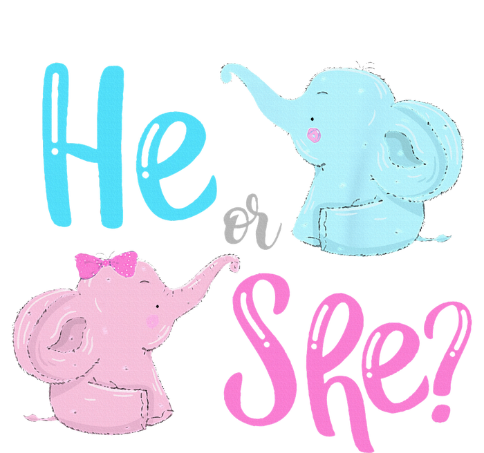 Pink Or Blue Gender Reveal Elephant Ladies Essential Flowy Tank