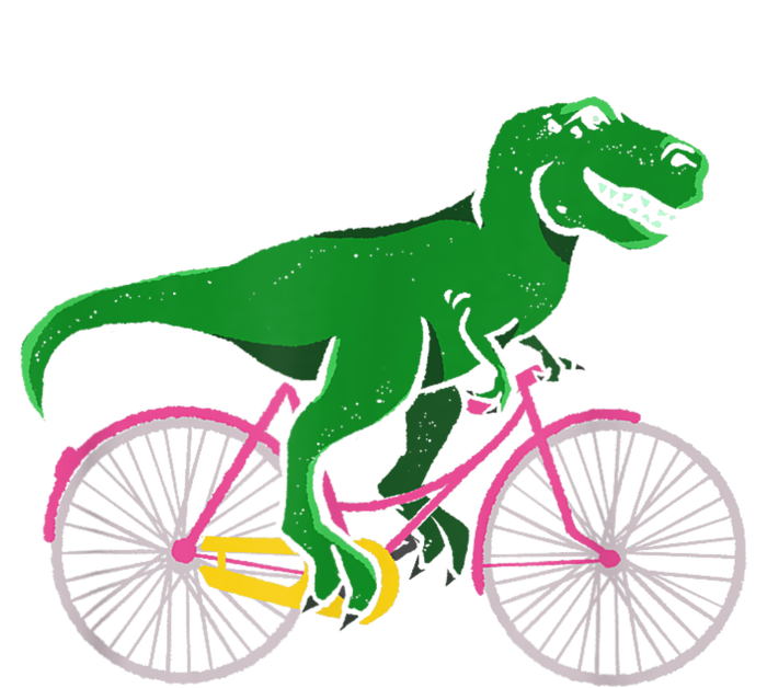 TRex Riding A Bike Funny Trex Dinosaur Bicycle Rider Kids Long Sleeve Shirt