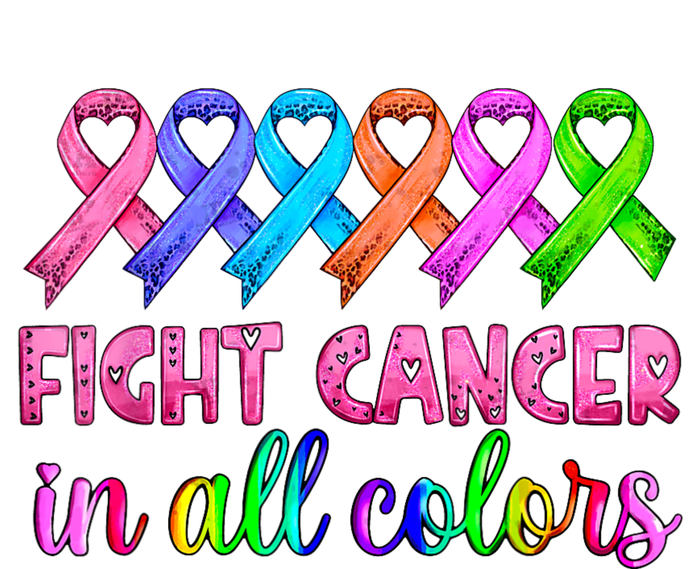 Fight Cancer In All Color Feather Breast Cancer Awareness T-Shirt