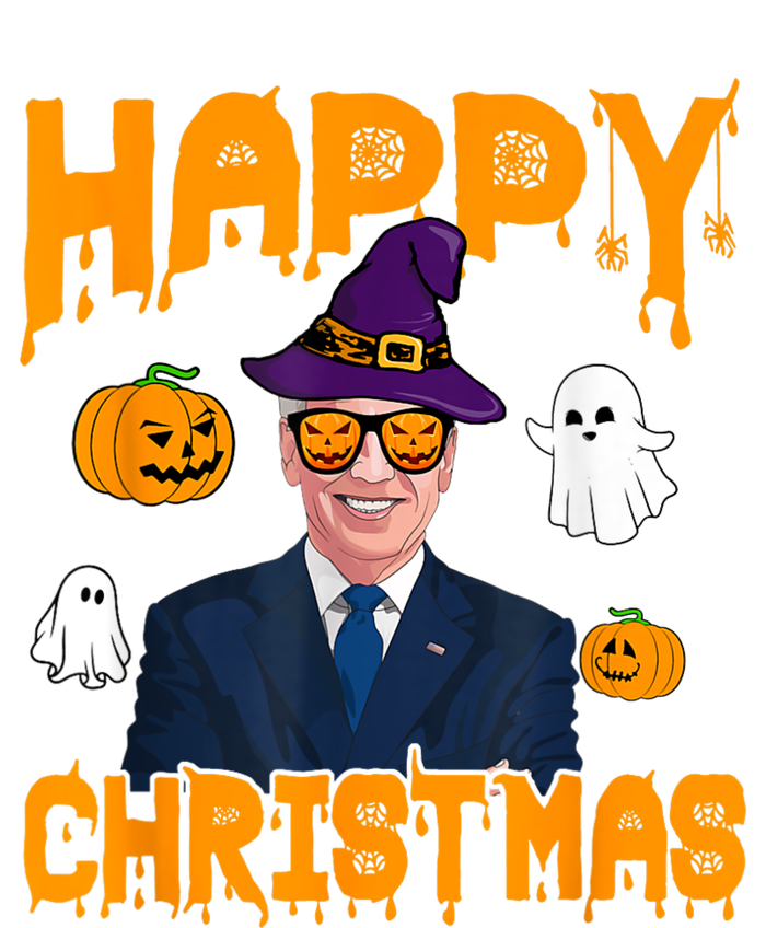 Happy Christmas Halloween Jokes Pumpkin Boo Funny Joe Biden Kids Long Sleeve Shirt