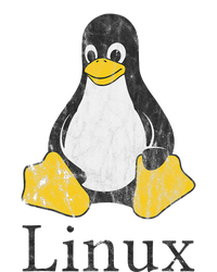 Linux Mascot Tux The Penguin Vintage Nerd Geek Sysadmin Gift T-Shirt