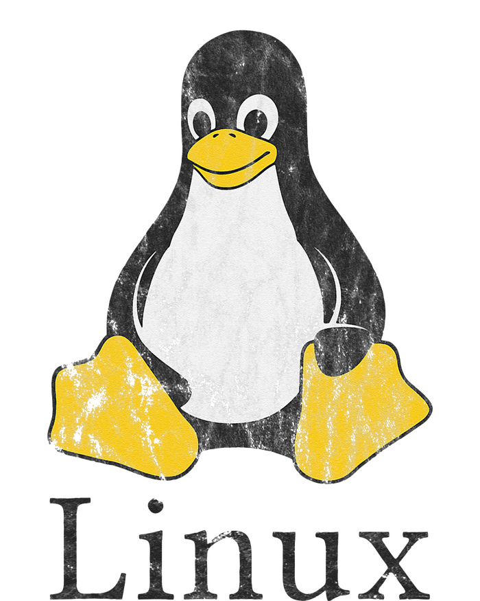 Linux Mascot Tux The Penguin Vintage Nerd Geek Sysadmin Gift T-Shirt