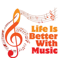 Life Is Better With Music Theory Musician Teacher Notes Clef T-Shirt