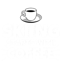 Skiing Starts With Coffee Funny Funny Gift Canvas