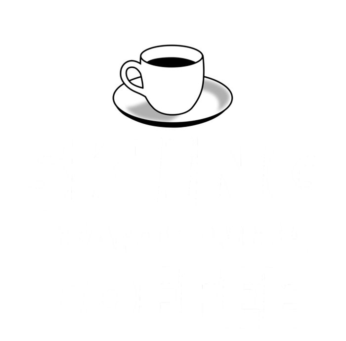 Skiing Starts With Coffee Funny Funny Gift Canvas