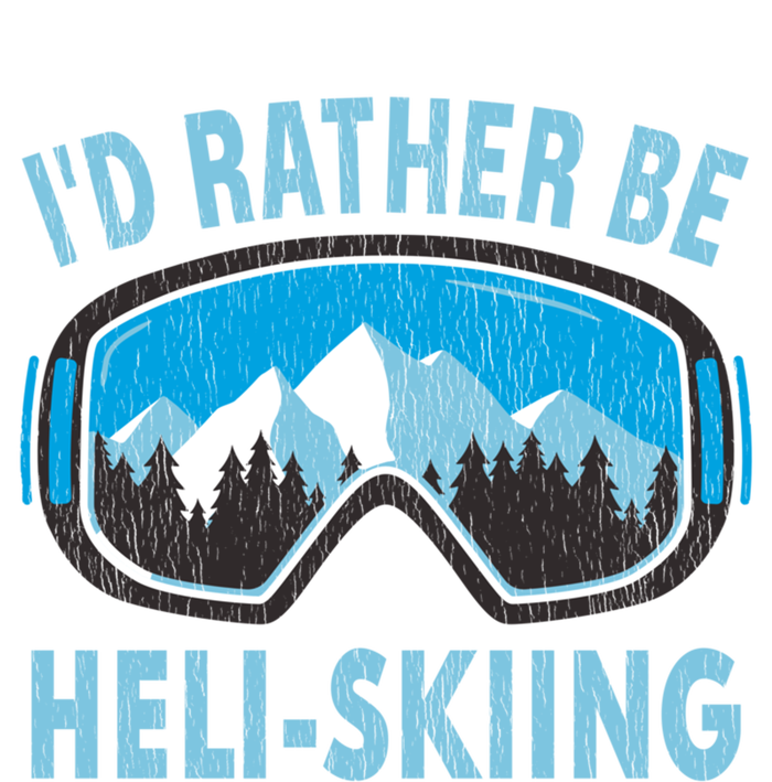 Snow Ski Goggles Id Rather Be HeliSkiing Winter Sports Gift Kids Long Sleeve Shirt