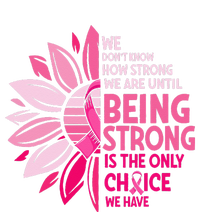 being strong sunflower pink ribbon breast cancer awareness Women's Racerback Tank