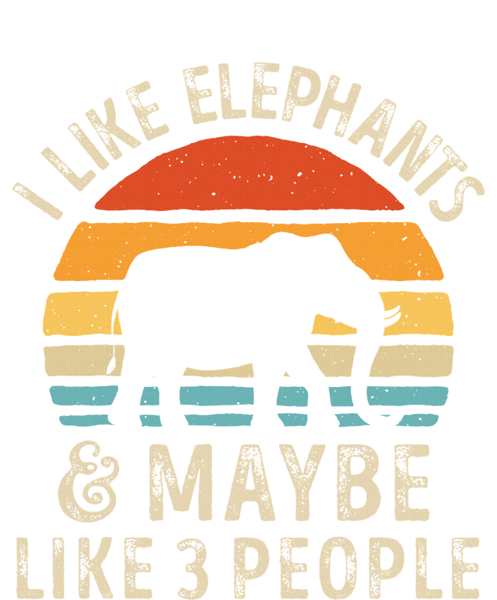 I Like Elephants And Maybe Like 3 People Elephant Retro Tank Top