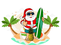 Hawaiian Surfing Santa Claus or Surf Beach Christmas in July Hooded Wearable Blanket