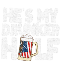 He's my Drunker Half Beer Couple Matching 4th Of July gift USA-Made Doggie Bandana