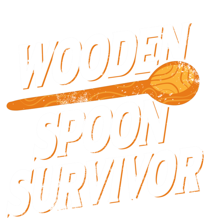 Funny Retro Vintage Wooden Spoon Survivor Kids Long Sleeve Shirt