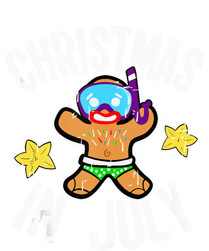 Summer Xmas Gingerbread Man Snorkel for Christmas in July T-Shirt