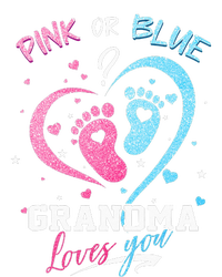 Pink Or Blue Grandma Loves You Gender Reveal Baby Gifts Mom 7-Panel Snapback Hat