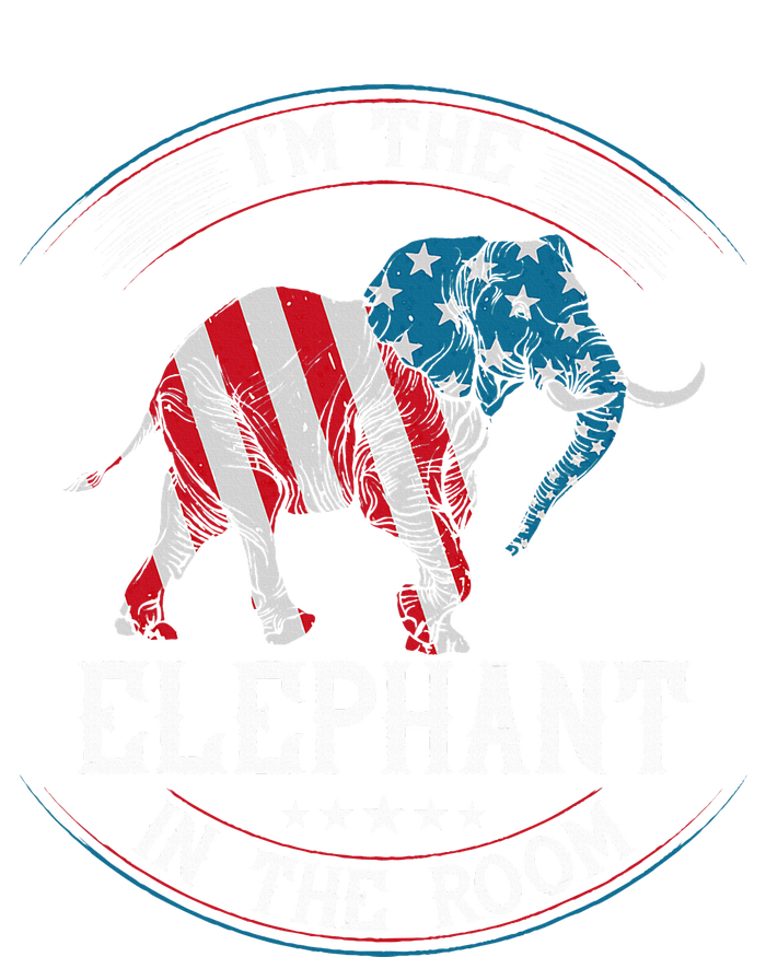 Im The Elephant In The Room Republica Conservative Women's Racerback Cropped Tank