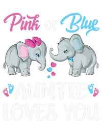 Pink Or Blue Auntie Loves You Elephants Gender Reveal Family Tall T-Shirt