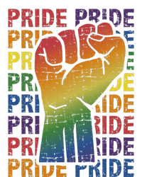 LGBT Pride Month Support With Rainbow Flag Fist T-Shirt