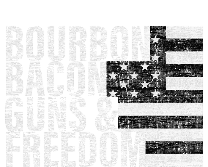 Bourbon Bacon Guns & Freedom Flag Tee Women's Pullover Hoodie