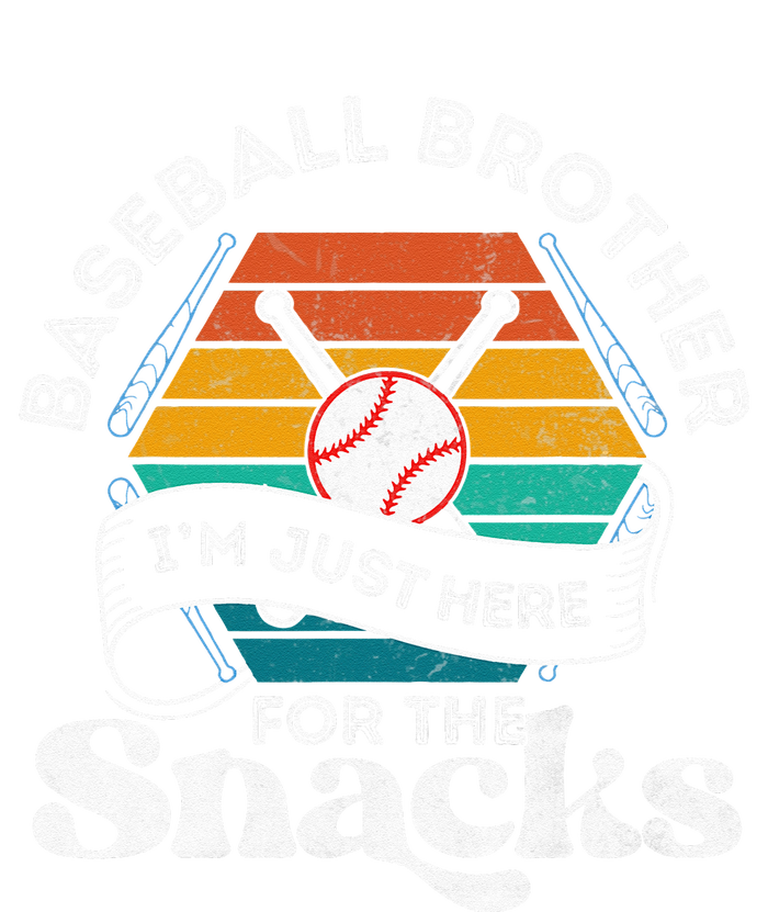 Baseball Brother Im Just Here For The Snacks Retro Baseball Womens California Wash Sweatshirt