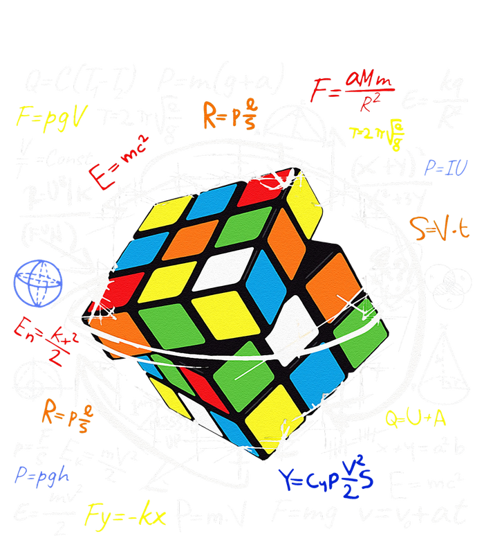 Melting Puzzle Cube Speed Cuber Physics Math Game 80s Retro T-Shirt