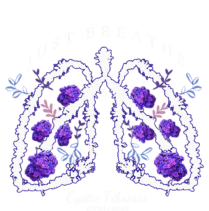 Just Breathe Cystic Fibrosis Awareness Sustainable Knit Beanie