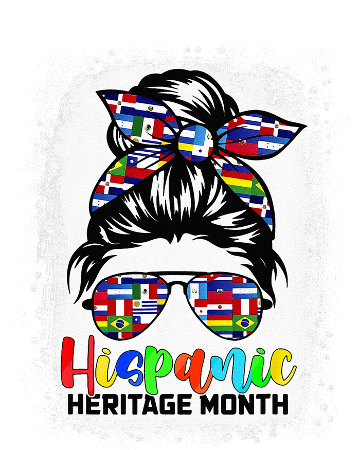 National Hispanic Heritage Month Messy Bun Countries Flags USA-Made Doggie Bandana