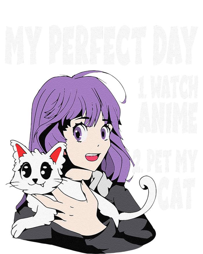 Funny My Perfect Day Anime And Cat Lover For Teen T-Shirt