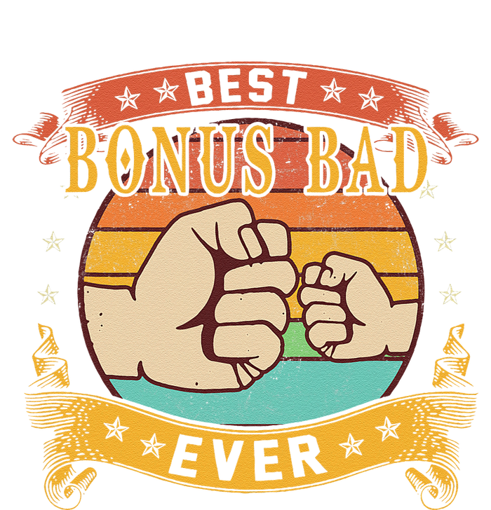 Funny Vintage Best Bonus Dad Ever Cat Funny Bonus Dad Fathers Day T-Shirt