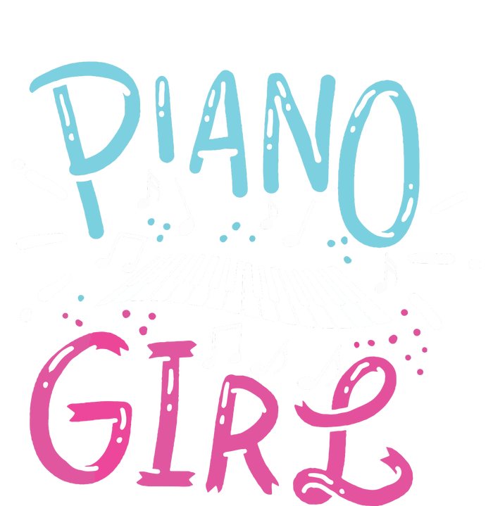 Piano Girl Pianist Music Notes Gift T-Shirt