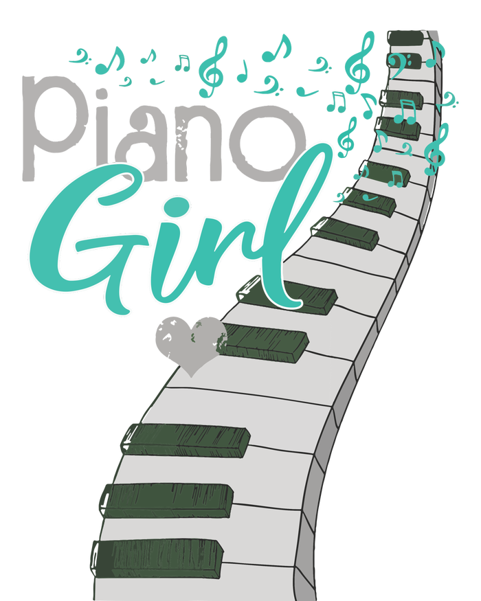 Piano Player Lover Kids Pianist Girls Piano Music Flat Bill Trucker Hat