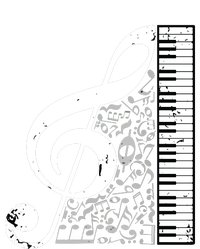 Treble Clef Piano Musical Notes Pianist Musician Instrument Hoodie