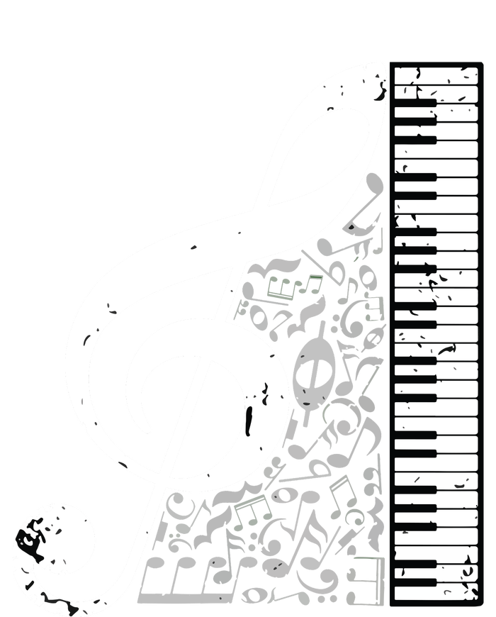 Treble Clef Piano Musical Notes Pianist Musician Instrument Hoodie