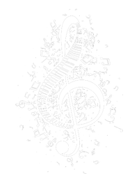 Treble Clef Keys Piano Player Pianist Classical Music T-Shirt