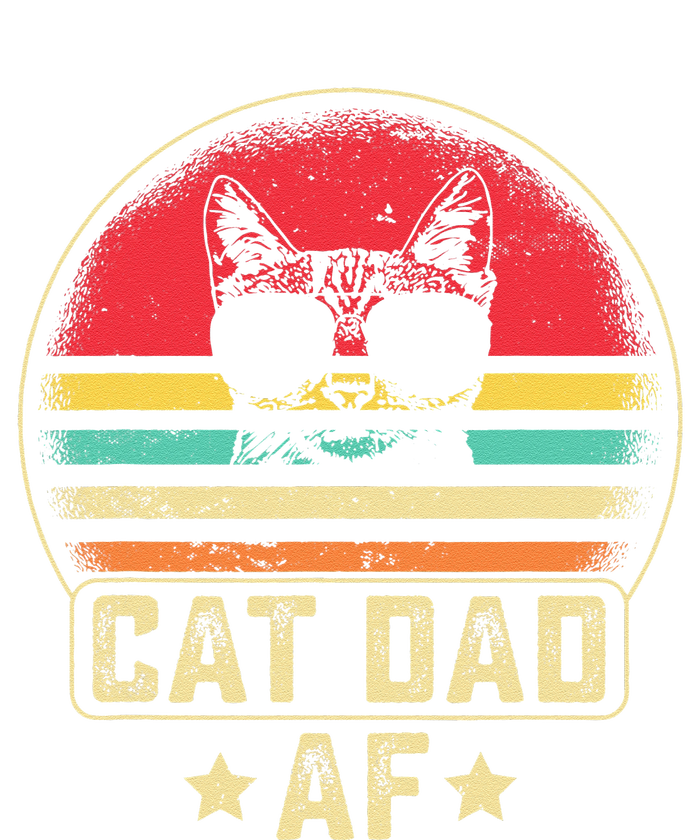 Funny Cat Dad Af Funny Daddy Fathers Day Vintage Cute Cat Lover T-Shirt