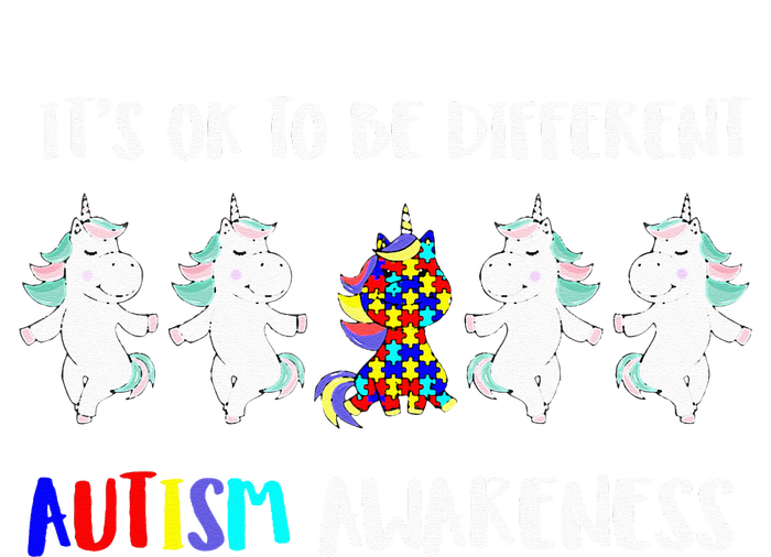 Unicorn It's OkTo Be Different Autism Awareness Tee T-Shirt