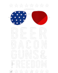 Beer Bacon Guns And Freedom Veteran US Flag 4th Of July Pom Pom 12in Knit Beanie