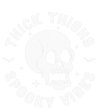 Thick Thighs Spooky Vibes Funny Halloween Skull Workout Gym T-Shirt