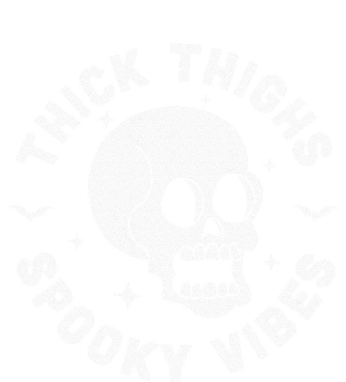 Thick Thighs Spooky Vibes Funny Halloween Skull Workout Gym T-Shirt