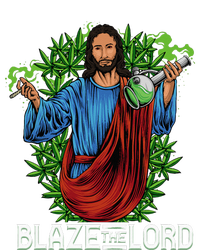 Funny Blaze The Lord High Stoned Jesus 420 Weed Lovers Gift Women's T-Shirt