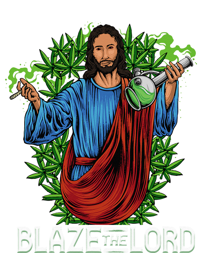 Funny Blaze The Lord High Stoned Jesus 420 Weed Lovers Gift Women's T-Shirt