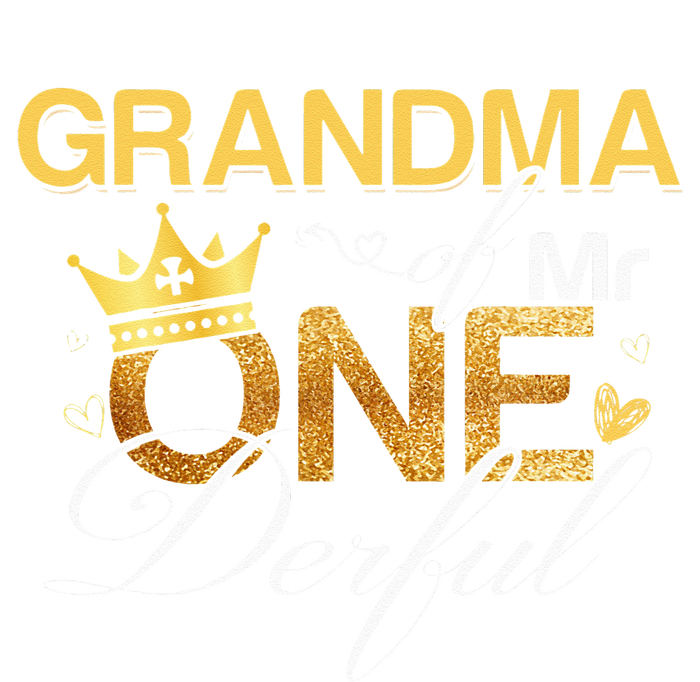 Grandma Mr Onederful 1st Birthday First One Derful Matching T-Shirt