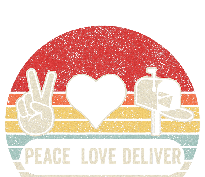 Vintage Retro Peace Love Deliver Post Box Cute Postal Worker T-Shirt