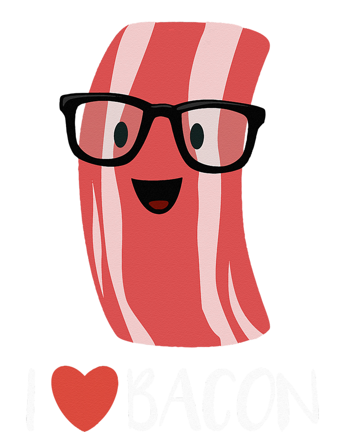 I Love Bacon Geeky Glasses Full Zip Hoodie