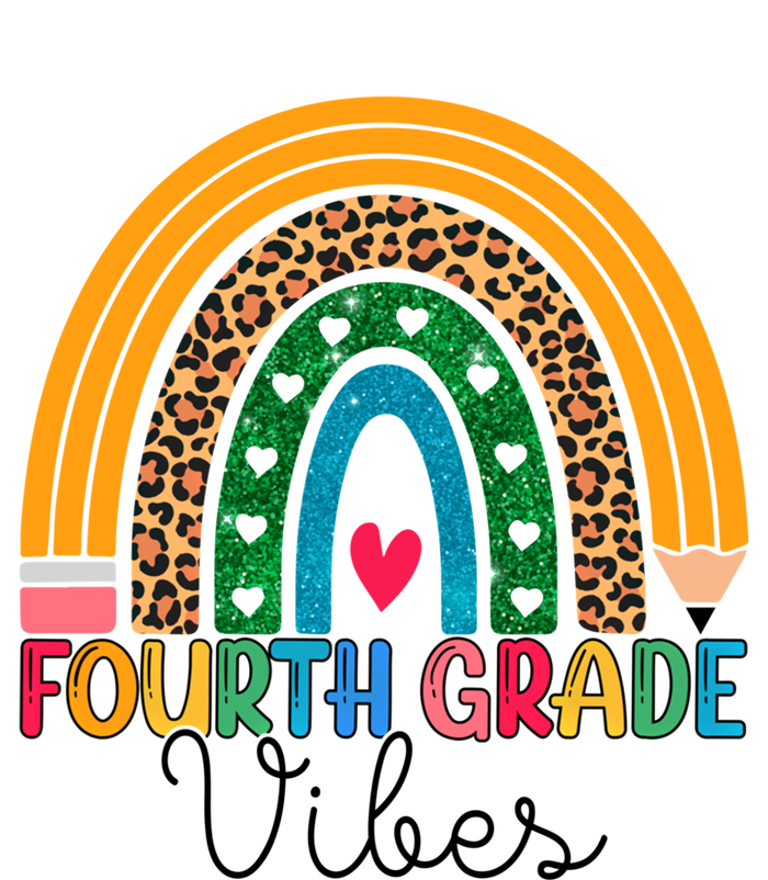 Fourth Grade Rainbow Leopard 4Th Grade Vibes Team 4Th Grade Funny Gift T-Shirt