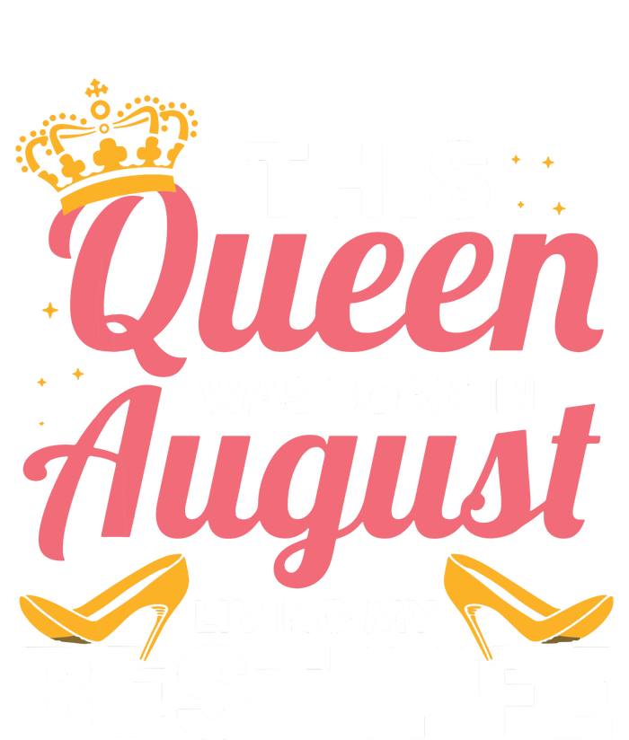 Cool This Queen Was Born In August Living My Best Life Flat Bill Trucker Hat